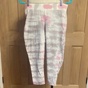 Torrid Pink and Gray Tie-Dye Leggings
